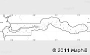 Blank Simple Map of The Gambia, no labels