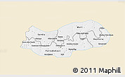 Classic Style 3D Map of Upper River, single color outside