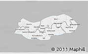 Gray 3D Map of Upper River, single color outside
