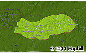 Physical 3D Map of Upper River, darken