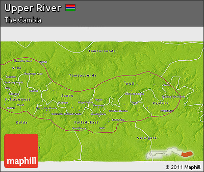 Physical 3D Map of Upper River