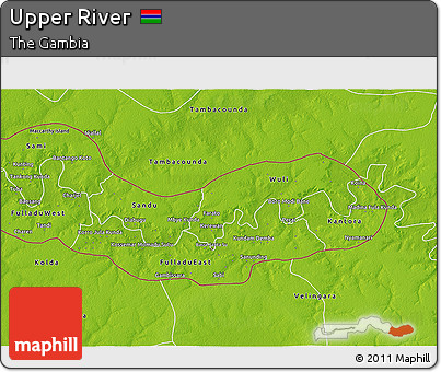 Physical 3D Map of Upper River