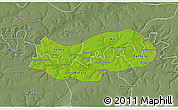 Physical 3D Map of Upper River, semi-desaturated