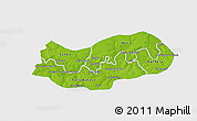 Physical 3D Map of Upper River, single color outside