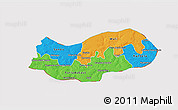 Political 3D Map of Upper River, cropped outside