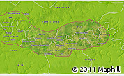 Satellite 3D Map of Upper River, physical outside