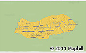 Savanna Style 3D Map of Upper River, single color outside