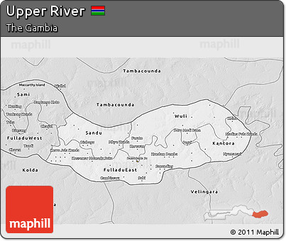 Silver Style 3D Map of Upper River
