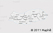 Silver Style 3D Map of Upper River, single color outside