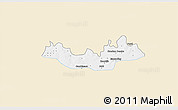 Classic Style 3D Map of Fulladu East, single color outside