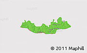 Political 3D Map of Fulladu East, cropped outside