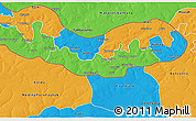 Political 3D Map of Fulladu East