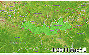 Political 3D Map of Fulladu East, satellite outside