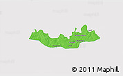 Political 3D Map of Fulladu East, single color outside