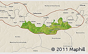 Satellite 3D Map of Fulladu East, shaded relief outside