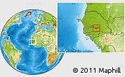 Physical Location Map of Fulladu East, within the entire country