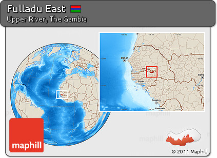 Shaded Relief Location Map of Fulladu East