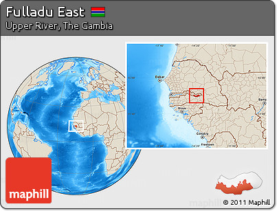 Shaded Relief Location Map of Fulladu East