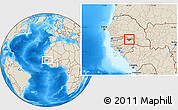 Shaded Relief Location Map of Fulladu East
