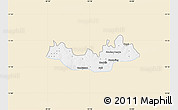 Classic Style Map of Fulladu East, single color outside