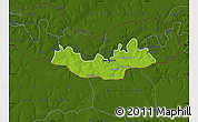 Physical Map of Fulladu East, darken