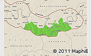 Political Map of Fulladu East, shaded relief outside