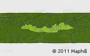 Physical Panoramic Map of Fulladu East, darken
