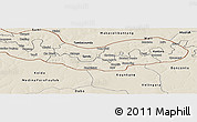 Shaded Relief Panoramic Map of Fulladu East