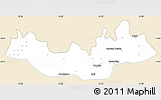 Classic Style Simple Map of Fulladu East, single color outside