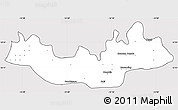 Silver Style Simple Map of Fulladu East, cropped outside