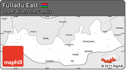Silver Style Simple Map of Fulladu East