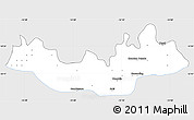 Silver Style Simple Map of Fulladu East, single color outside