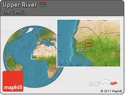 Satellite Location Map of Upper River
