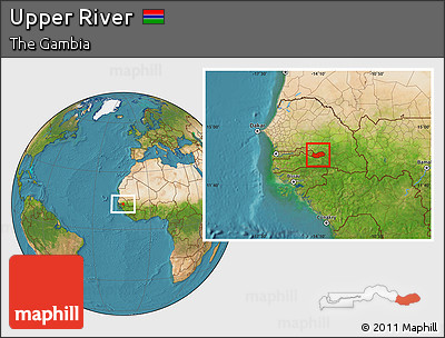 Satellite Location Map of Upper River
