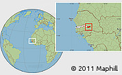 Savanna Style Location Map of Upper River, highlighted country
