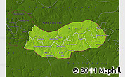 Physical Map of Upper River, darken