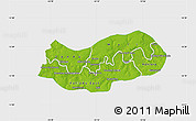 Physical Map of Upper River, single color outside