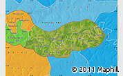 Satellite Map of Upper River, political outside
