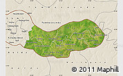 Satellite Map of Upper River, shaded relief outside