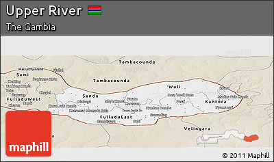 Classic Style Panoramic Map of Upper River