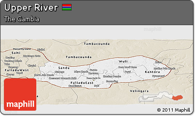 Classic Style Panoramic Map of Upper River