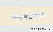 Classic Style Panoramic Map of Upper River, single color outside