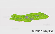 Physical Panoramic Map of Upper River, cropped outside