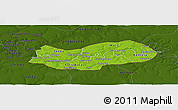 Physical Panoramic Map of Upper River, darken