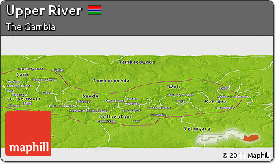 Physical Panoramic Map of Upper River