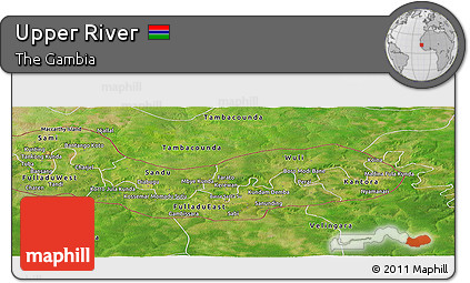 Satellite Panoramic Map of Upper River