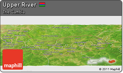 Satellite Panoramic Map of Upper River