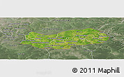 Satellite Panoramic Map of Upper River, semi-desaturated
