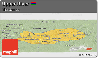 Savanna Style Panoramic Map of Upper River