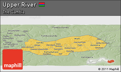Savanna Style Panoramic Map of Upper River